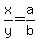 x%2Fy+=+a%2Fb