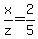 x%2Fz+=+2%2F5