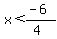 x%3C%28-6%29%2F%284%29