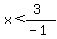 x%3C%283%29%2F%28-1%29
