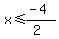 x%3C=%28-4%29%2F%282%29