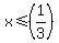 x%3C=%281%2F3%29