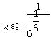 x%3C=-1%2F6%5E%281%2F6%29