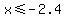 x%3C=-2.4