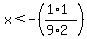 x%3C-%28%281%2A1%29%2F%289%2A2%29%29