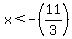 x%3C-%2811%2F3%29