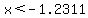 x%3C-1.2311
