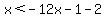 x%3C-12x-1-2