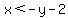 x%3C-y-2