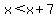 x%3Cx%2B7