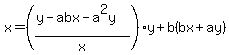 x=%28%28y-abx-a%5E2y%29%2Fx%29y%2Bb%28bx%2Bay%29