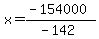 x=%28-154000%29%2F%28-142%29