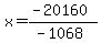 x=%28-20160%29%2F%28-1068%29