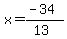 x=%28-34%29%2F%2813%29