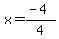 x=%28-4%29%2F4