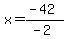 x=%28-42%29%2F%28-2%29