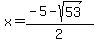 x=%28-5-sqrt%2853%29%29%2F2