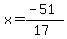 x=%28-51%29%2F%2817%29