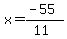 x=%28-55%29%2F%2811%29