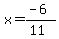 x=%28-6%29%2F%2811%29