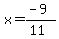 x=%28-9%29%2F%2811%29