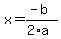 x=%28-b%29%2F%282%2Aa%29