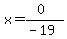 x=%280%29%2F%28-19%29