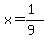 x=%281%29%2F%289%29