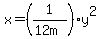 x=%281%2F%2812m%29%29y%5E2