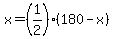 x=%281%2F2%29%28180-x%29