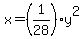 x=%281%2F28%29y%5E2+