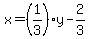 x=%281%2F3%29y-2%2F3