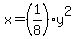 x=%281%2F8%29y%5E2