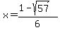 x=%281-sqrt%2857%29%29%2F6