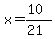 x=%2810%29%2F%2821%29