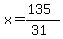 x=%28135%29%2F%2831%29
