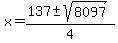 x=%28137%2B-+sqrt%288097%29%29%2F4