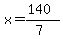 x=%28140%29%2F%287%29