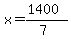 x=%281400%29%2F%287%29
