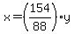 x=%28154%2F88%29y