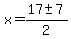 x=%2817%2B-+7%29%2F2
