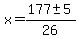 x=%28177%2B-+5%29%2F26