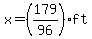 x=%28179%2F96%29+ft