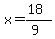 x=%2818%29%2F%289%29