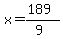 x=%28189%29%2F%289%29