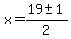 x=%2819%2B-+1%29%2F2