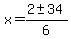 x=%282%2B-+34%29%2F6