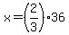 x=%282%2F3%2936