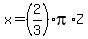 x=%282%2F3%29pi%2AZ