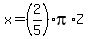 x=%282%2F5%29pi%2AZ